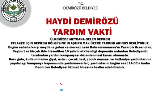 HAYDİ DEMİRÖZÜ VAKİT YARDIM VAKTİ